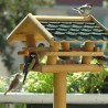 Happiness fuglehus foderbrædt til vilde fugle i træ til udendørs brug Tilbud