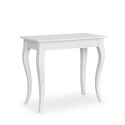 Olanda Small 90x48-204cm lille træ hvidt farvet spisebord med udtræk Tilbud