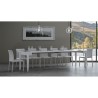 Impero 90x48-308cm lille træ hvidt farvet spisebord med udtræk Rabatter