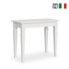 Impero 90x48-308cm lille træ hvidt farvet spisebord med udtræk På Tilbud