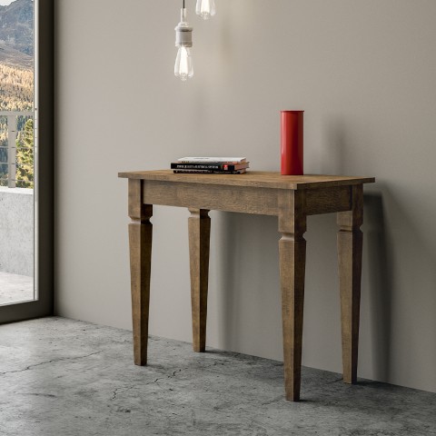 Impero Noix 90x48-308cm lille træ valnødeffekt spisebord med udtræk Kampagne