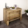 Pratika Wood 90x51-300cm lille moderne træ spisebord med udtræk Model