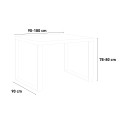 Tecno Libra 90x90-180cm lille træ hvidt farvet spisebord med udtræk Rabatter