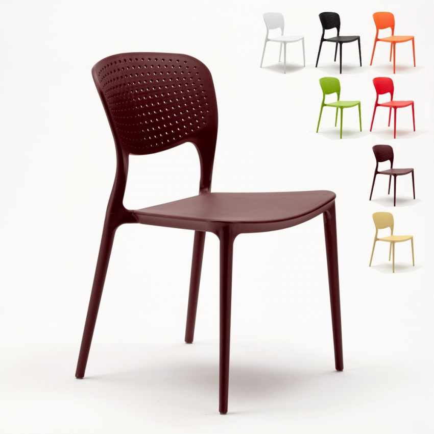 Sæt med 20 Giulietta AHD stabelbar spisebords stole plast i mange farver På Tilbud