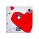 Heart tavle magnetisk opslagstavle whiteboard dartpile Udsalg