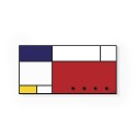 Mondrian tavle magnetisk opslagstavle whiteboard nøgleholder Tilbud
