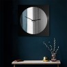 Narciso sort vægur cirkulær lille spejl til stue badeværelse kontor Udvalg