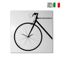 Bike On moderne design firkantet vægur i metal cykel Tilbud