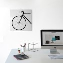 Bike On moderne design firkantet vægur i metal cykel På Tilbud