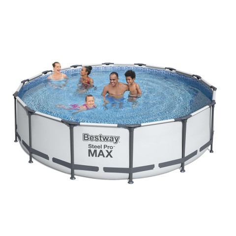 Bestway 56950 Steel Pro Max 427x107 cm rund fritstående pool badebassin