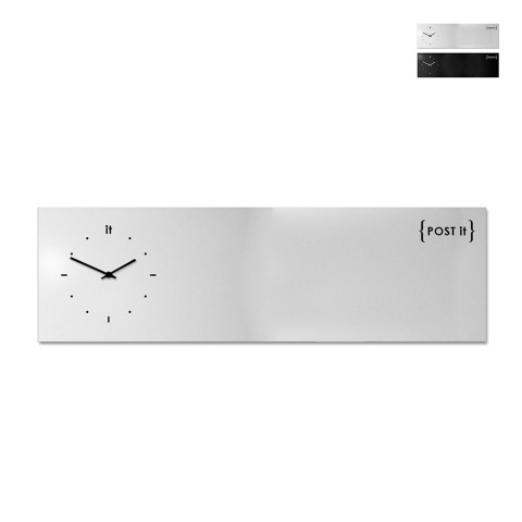 Moderne design horisontalt magnetisk whiteboard vægur Post It