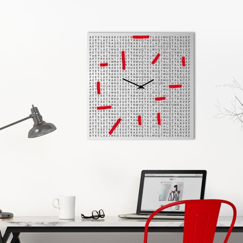 Crossword stort vægur Junghans metal krydsord til køkken stue kontor Kampagne
