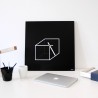 Cube stort vægur Junghans metal kubisk motiv til køkken stue kontor Rabatter