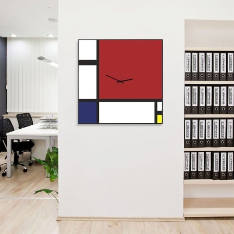 Moderne design magnetisk whiteboard vægur Mondrian Big