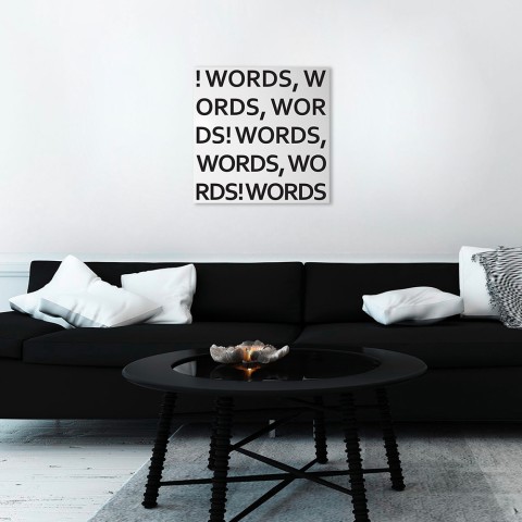 Firkantet magnetisk whiteboard 50x50cm moderne design Words