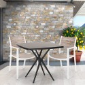 Gang 70 Firkantet bord 70x70cm af polypropylen indendørs udendørs brug På Tilbud