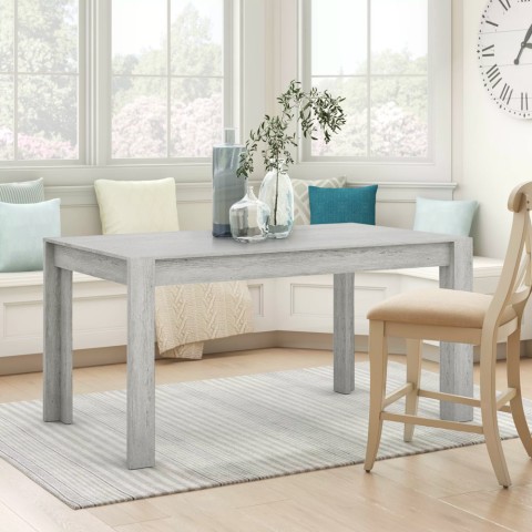 Norman 160x90 cm moderne rektangulær spisebord bord i grå farve