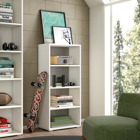 Moderne design kontor reol studie stue 4 hvide grå værelser
