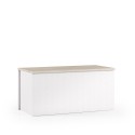 Hvid dragkiste med klaplåge egetræ entremøbel med siddeplads skoskab Tilbud