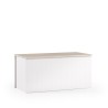 Hvid dragkiste med klaplåge egetræ entremøbel med siddeplads skoskab Tilbud