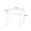 Contemporary træ skrivebord hvid med skuffe 90x60 cm bordplade kontor Udsalg