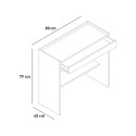Home Desk træ skrivebord hvid med skuffe 80x40 cm betongrå bordplade Udvalg