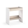 Home Desk træ skrivebord hvid skuffe 80x40 cm egetræ farve bordplade Tilbud