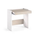 Home Desk træ skrivebord hvid skuffe 80x40 cm egetræ farve bordplade Udsalg