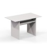 Oplà 120x35-70 cm hvid farvet lille træ spisebord med udtræk Udsalg