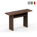 Oplà 120x35-70 cm mørk egetræ farvet lille træ spisebord med udtræk På Tilbud