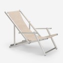 Sæt med 4 Riccione Gold Lux strandstol sammenfoldelig textile havestol Rabatter