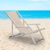 Sæt med 4 Riccione Gold Lux strandstol sammenfoldelig textile havestol Udsalg
