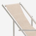 Sæt med 4 Riccione Gold Lux strandstol sammenfoldelig textile havestol Udvalg