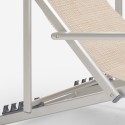 Sæt med 4 Riccione Gold Lux strandstol sammenfoldelig textile havestol Mængderabat