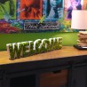 Welcome præserveret plante mos skilt dekoration indendørs med ramme Udsalg