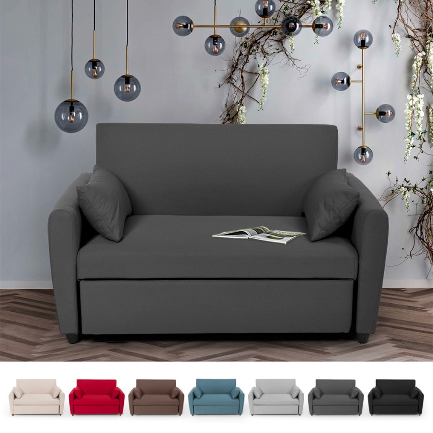 pasta Slip sko Bevis Porto Rico 2-personers sofa sovesofa moderne design stof i flere farver