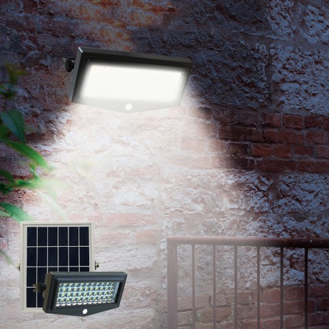 Solcelle LED projektør udendørs væglampe med bevægelsessensor 44 led Kampagne