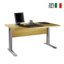 Justerbart højde skrivebord rektangulært design 150x80cm kontorstudie Alfa På Tilbud
