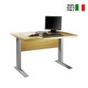Rektangulært 120x80cm højdejusterbart designbord til kontor Omega På Tilbud